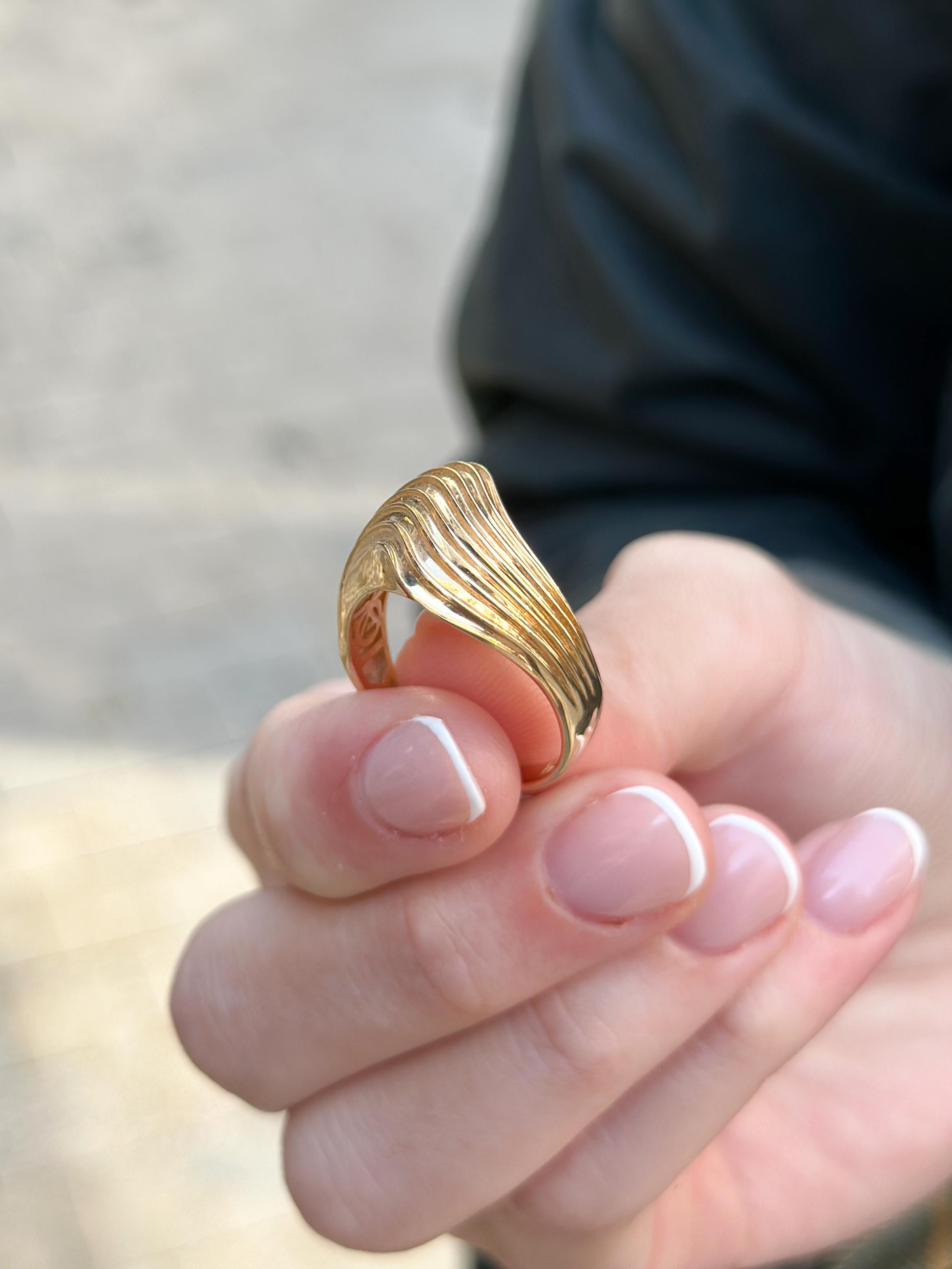 14 Ayar Altın İstiridye Yüzük