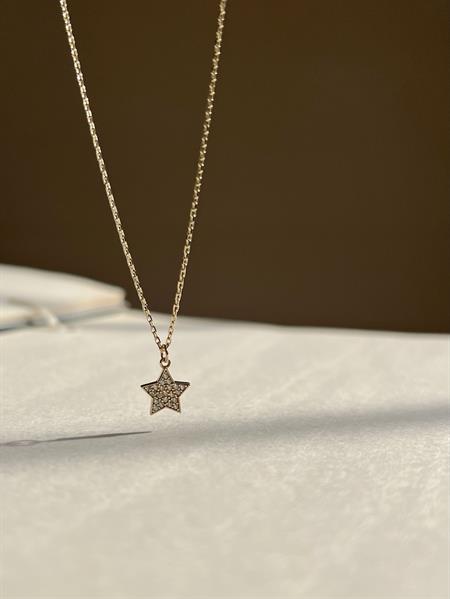  14 Ayar Altın Yıldız Kolye