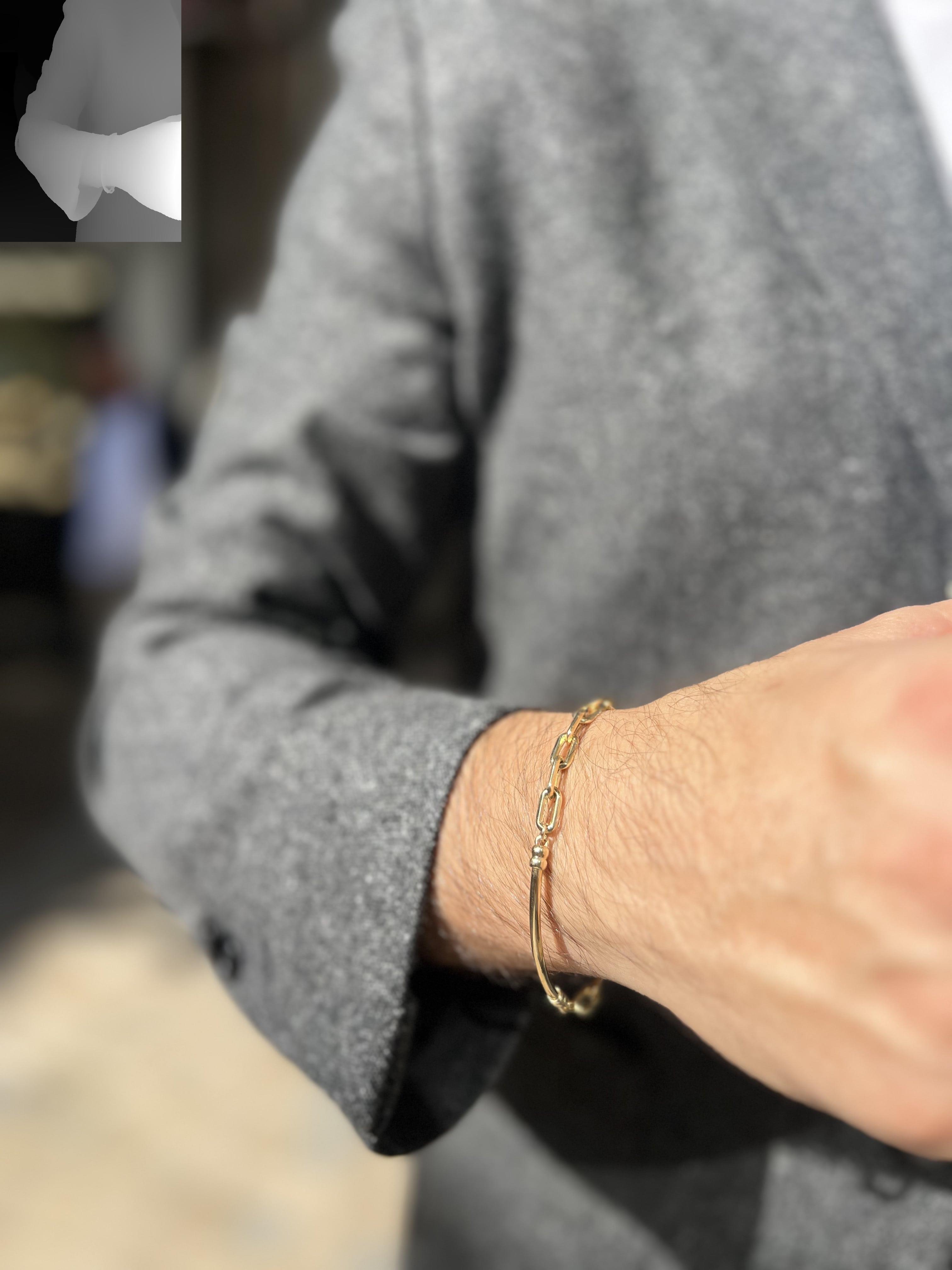  14 Ayar Altın Erkek Ataç Zincir Bileklik