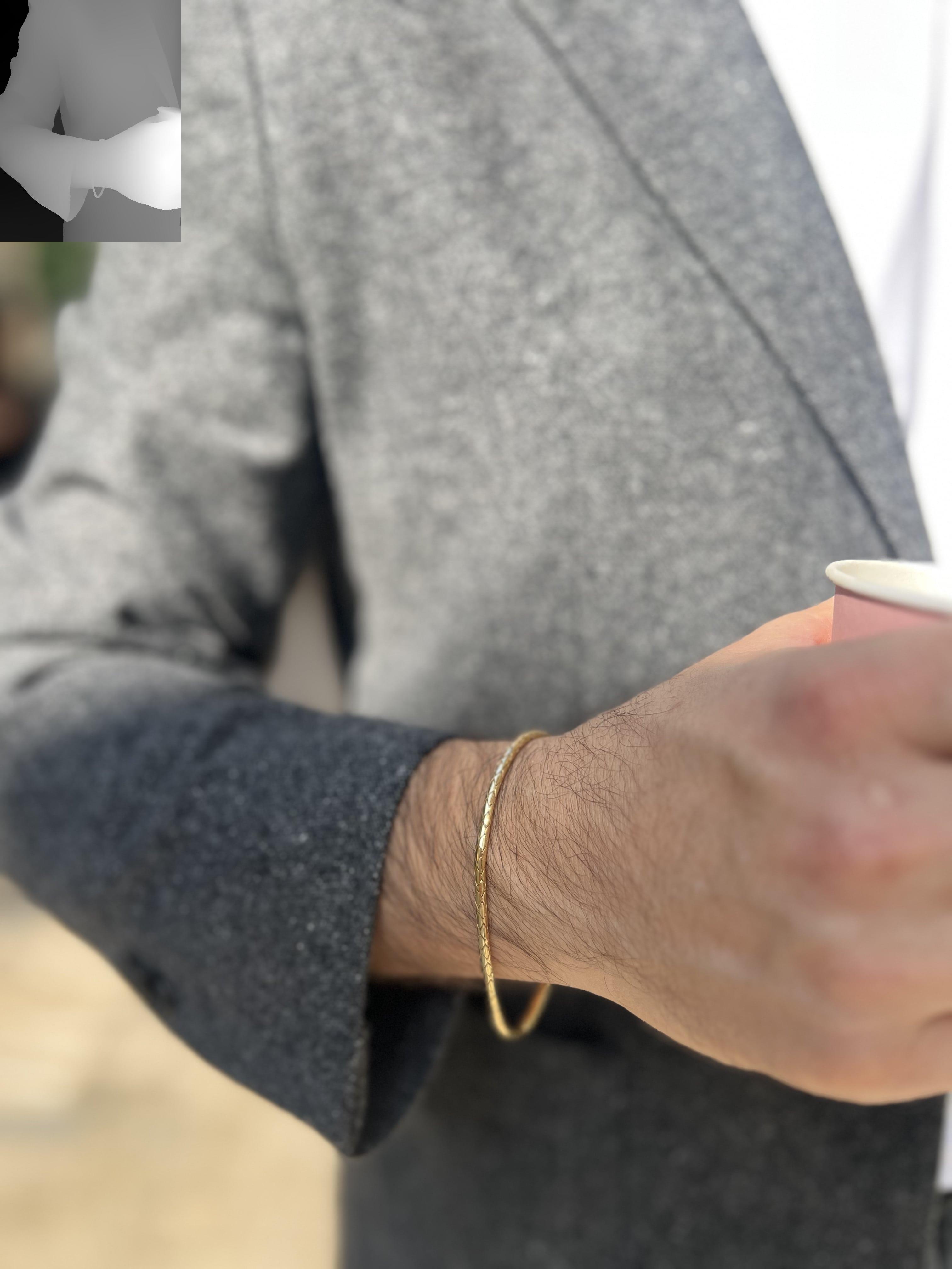  14 Ayar Altın Erkek Düz Zincir Bileklik