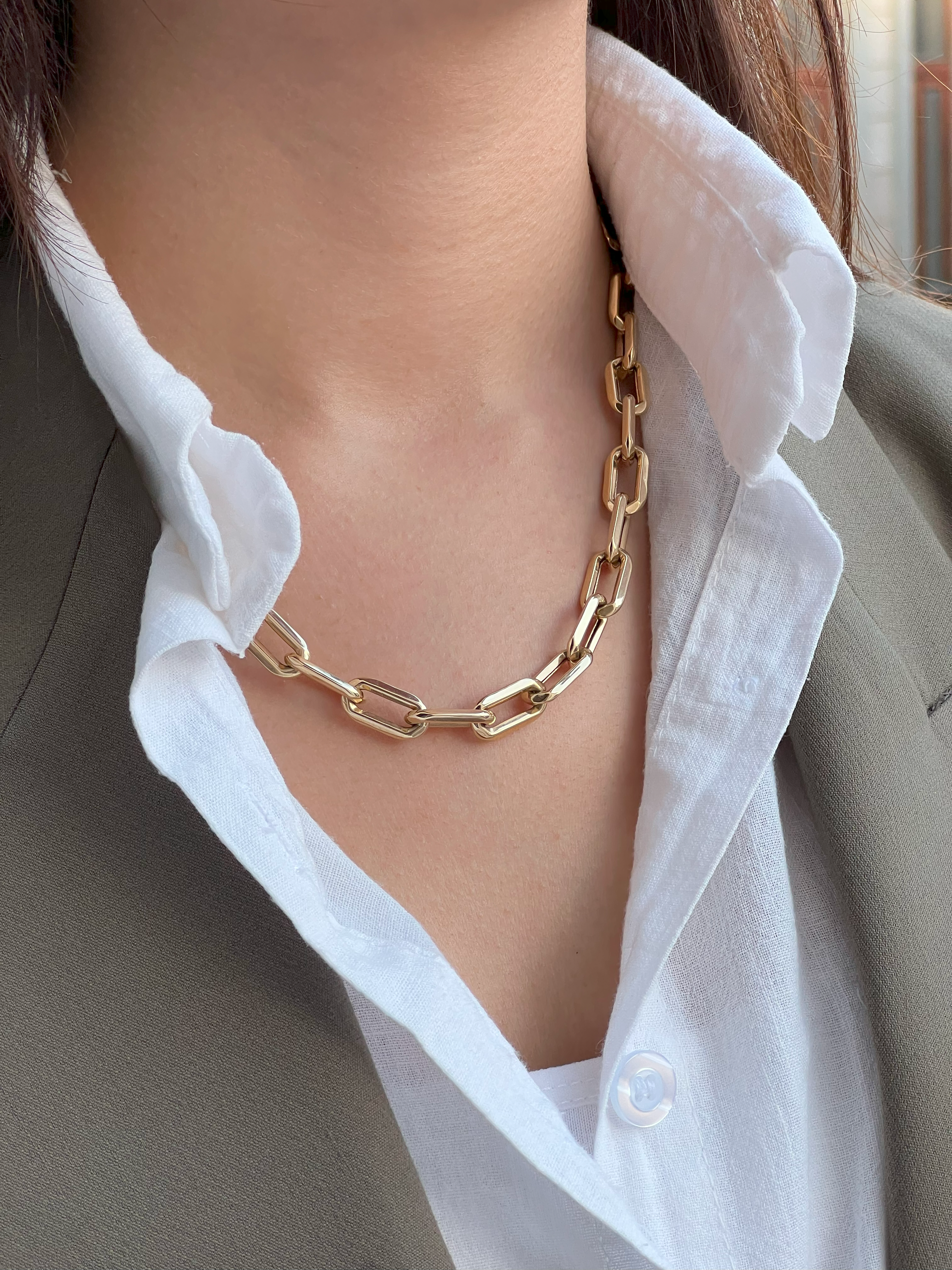 Anahtar Kolye | Jewelina Kalın Ataç Zincir Kolye