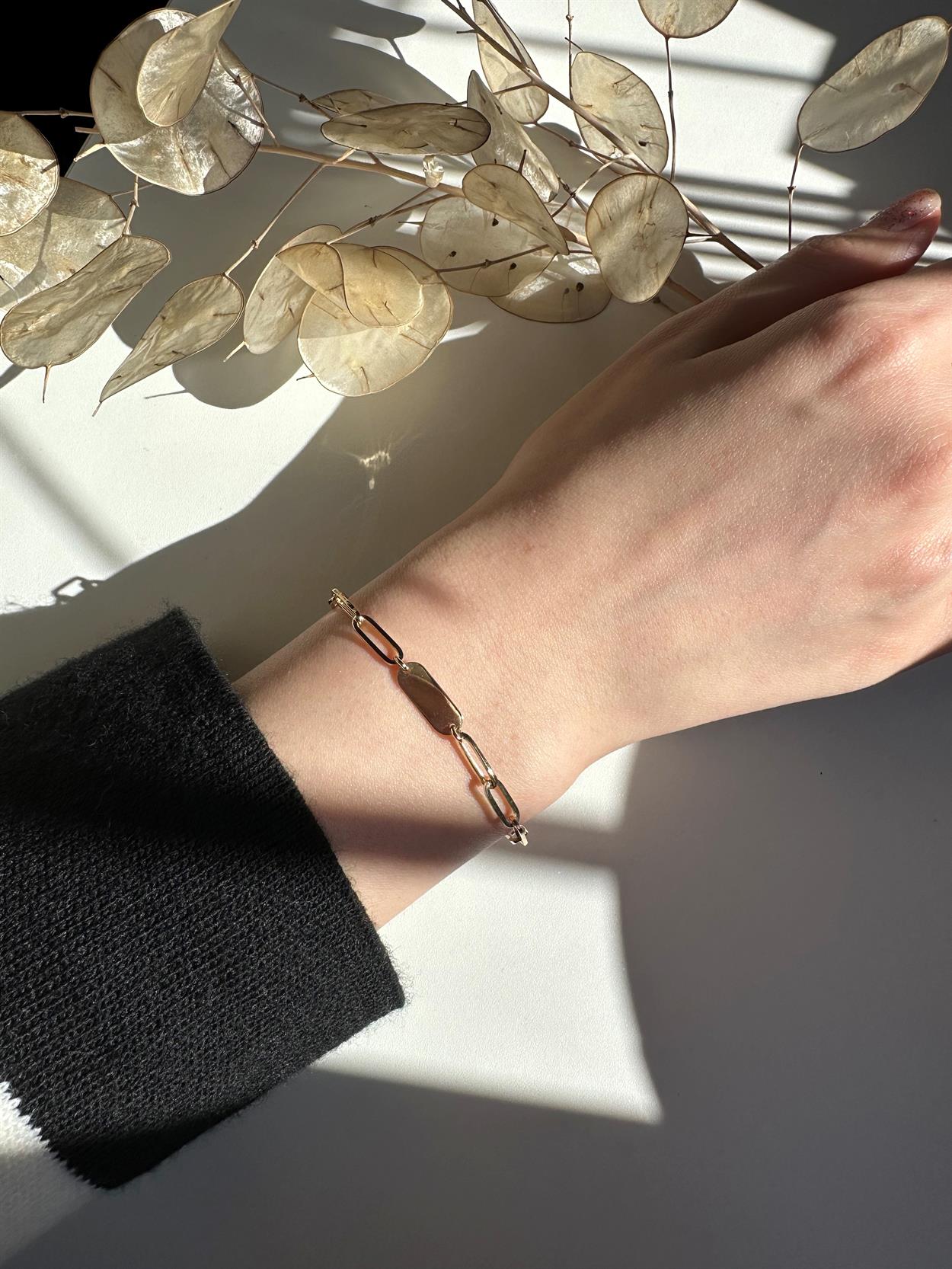 Kalp Bileklik | Jewelina Plaka Bileklik