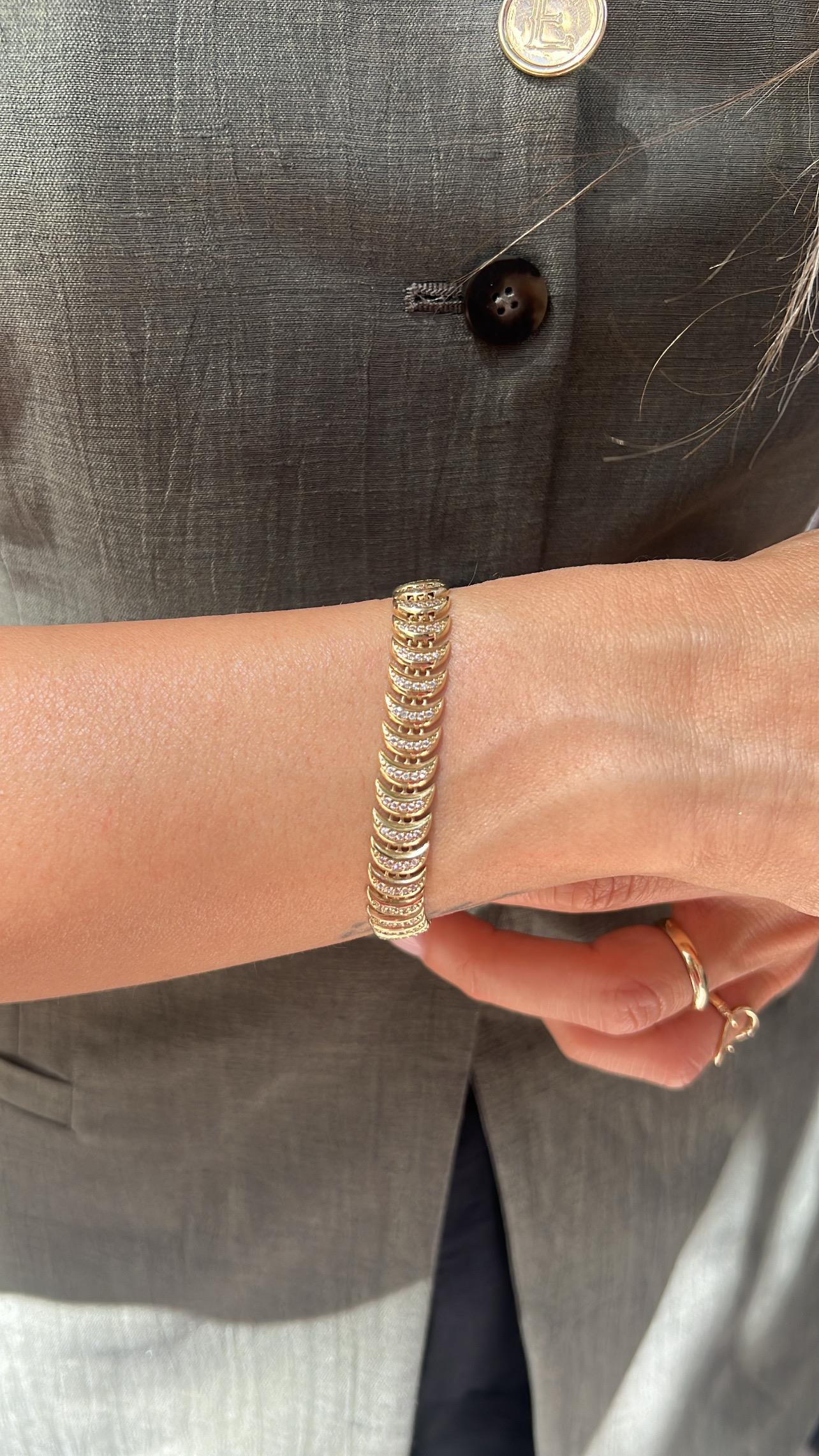 Taşlı Modern Bileklik | Jewelina Taşlı Modern Bileklik