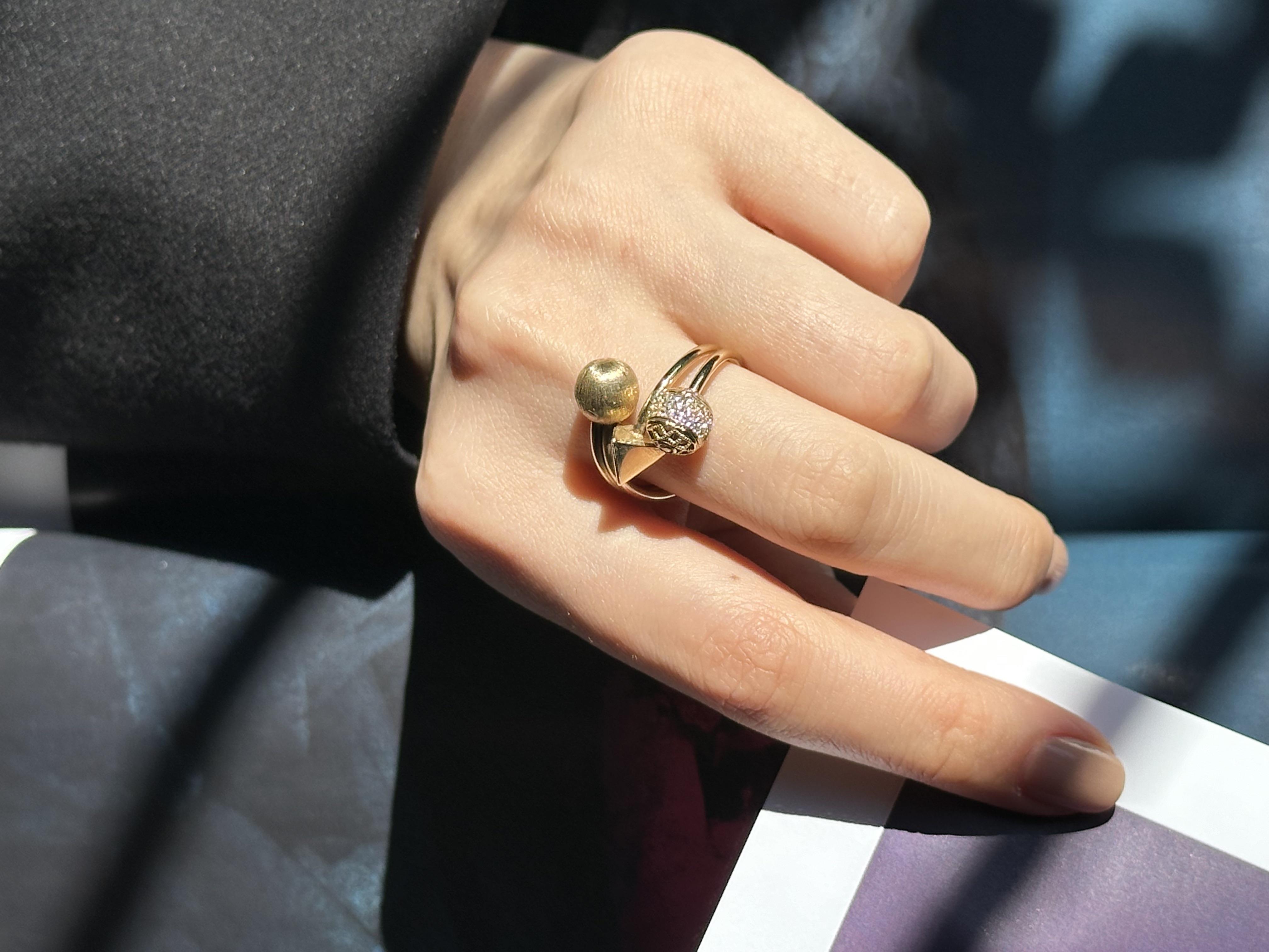 Taşlı Top Yüzük | Jewelina Taşlı Top Yüzük