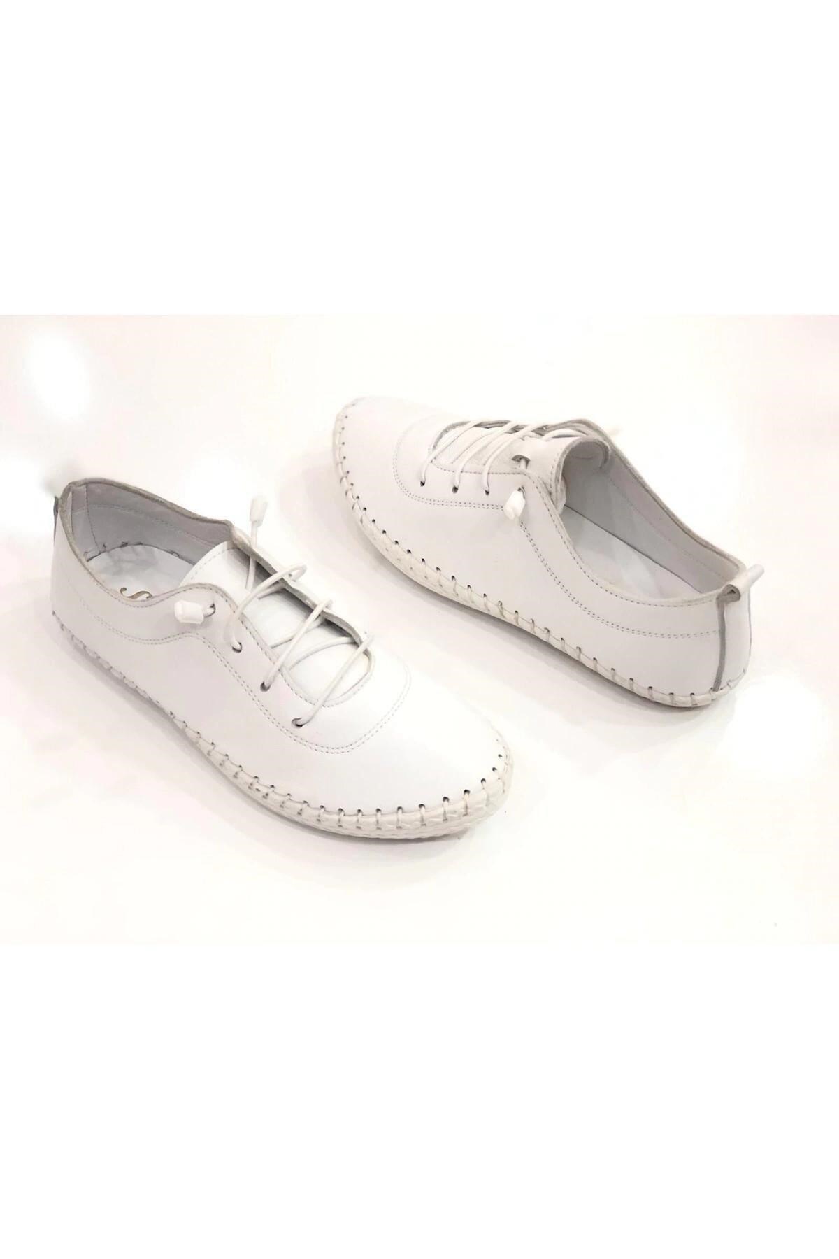 Hakiki Deri Beyaz Erkek Loafer Günlük Ayakkabı - Morenica