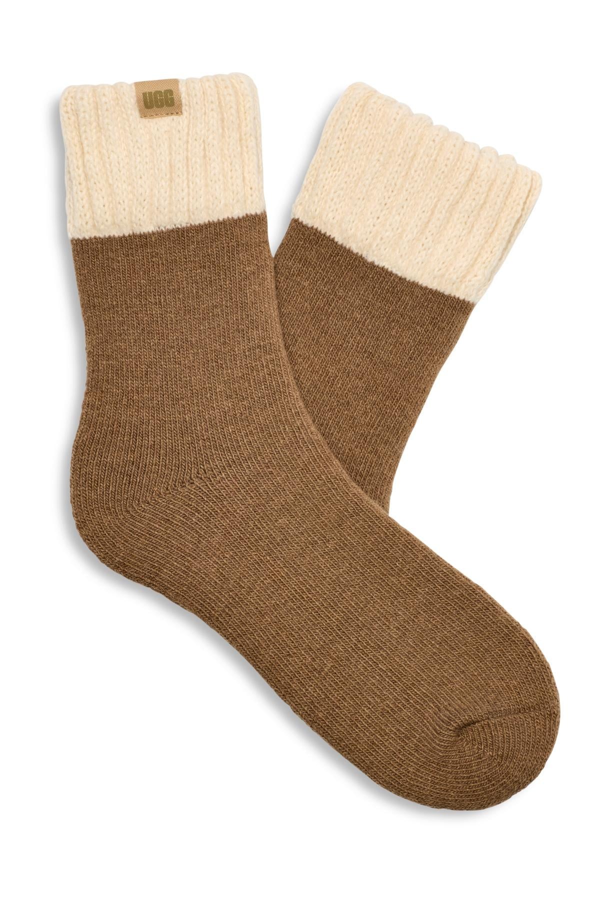 M CAMDYN COZY SOCK CHESTNUT / CREAM