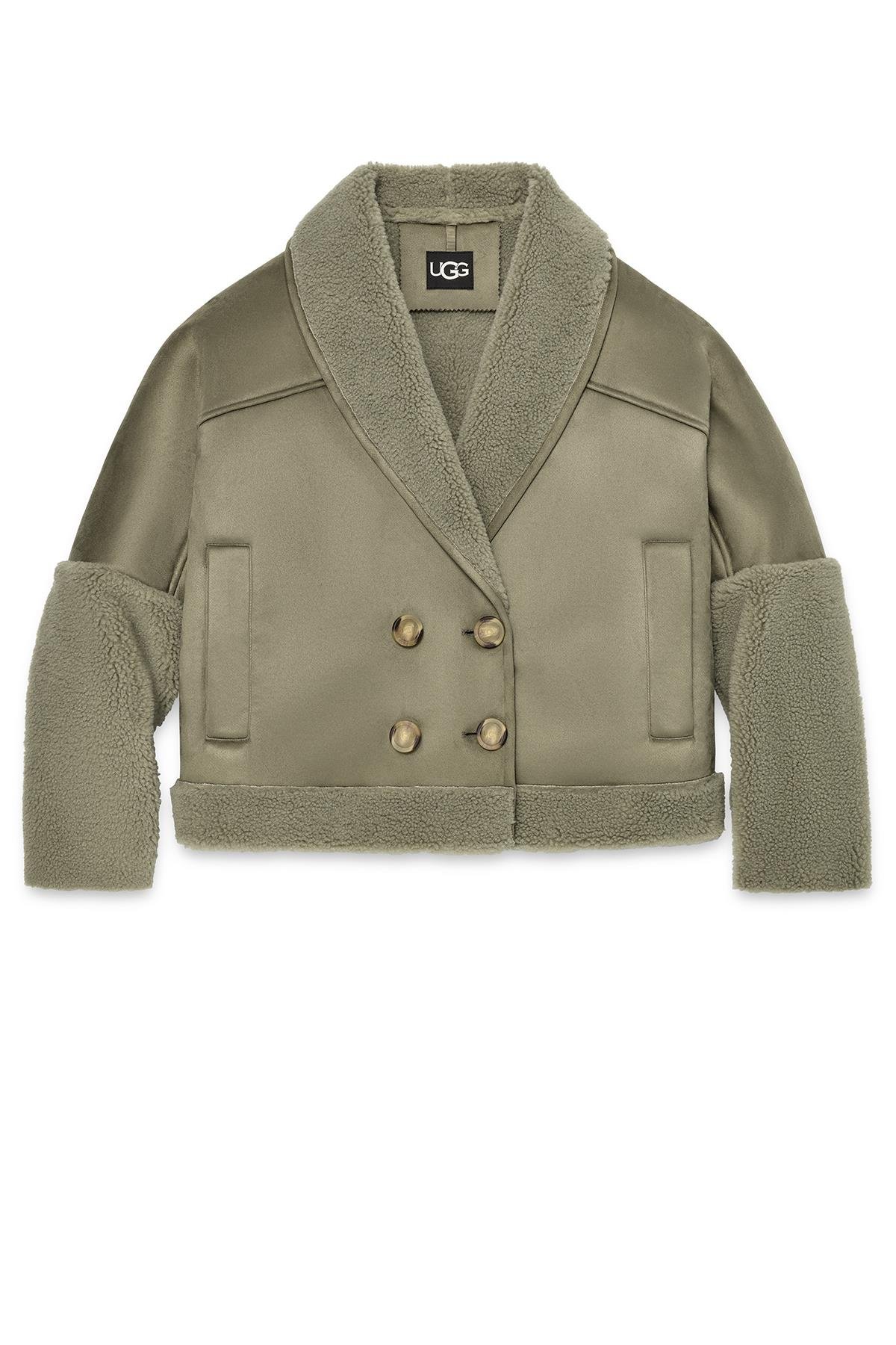 W MINDY LUXEFLUFF JACKET MOSS GREEN