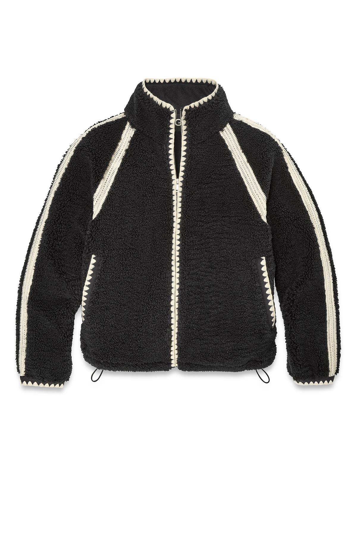 W NIKIA CROCHET UGGFLUFF JACKET BLACK (SIYAH)