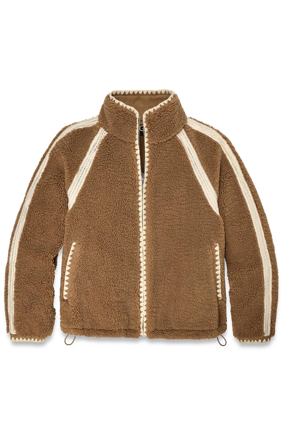 W NIKIA CROCHET UGGFLUFF JACKET CHESTNUT (TABA)