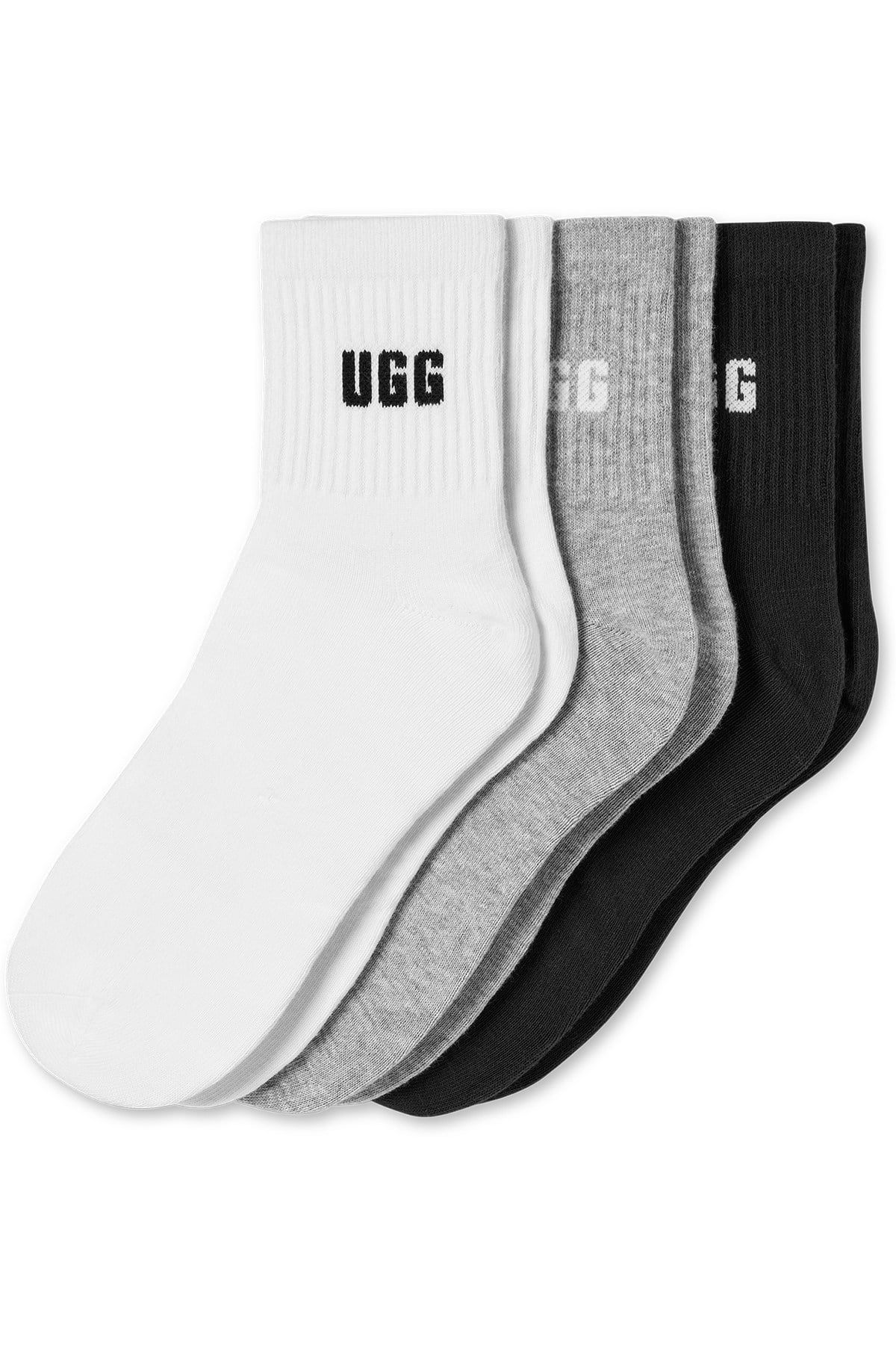W QUINLIN LOGO QUARTER 3 PACK NIMBUS / GREY HEATHER / BLACK