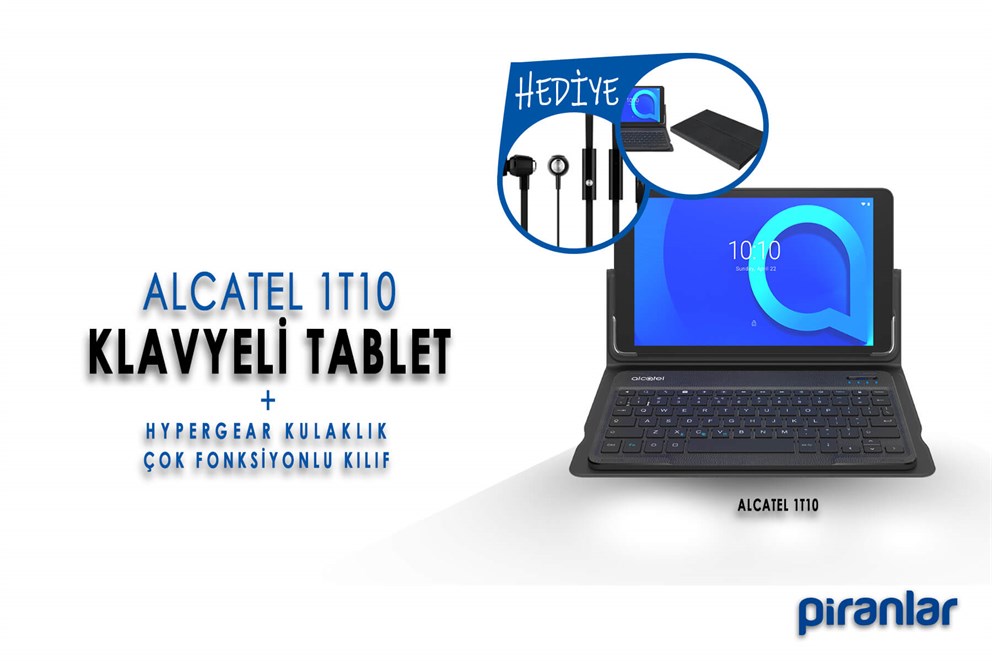 Alcatel 1T10 Klavyeli Tablet Piranlar.com.tr