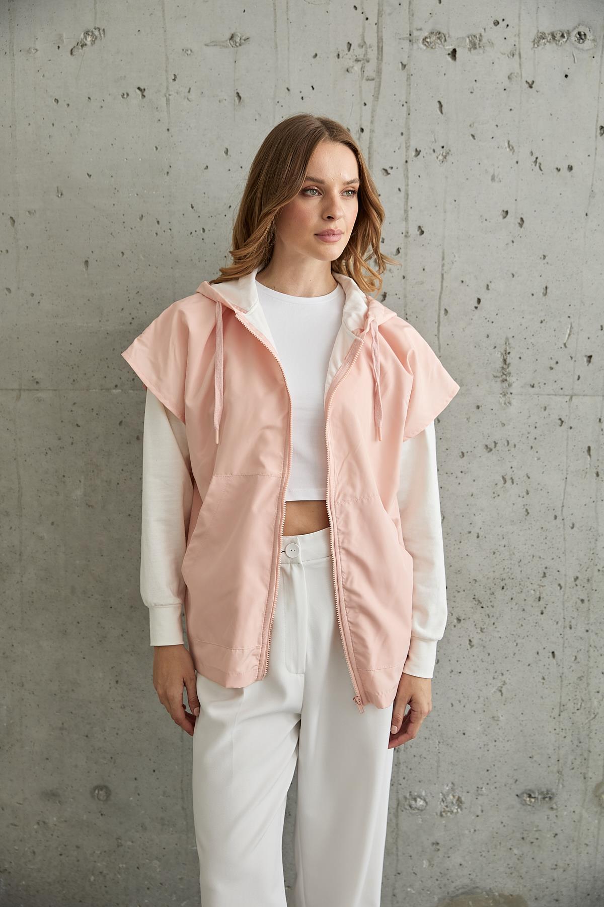Kadın Garni Detaylı Sweatshirt EKRU-PUDRA