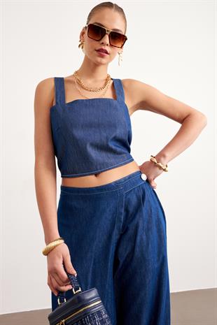 Askılı Kot Büstiyer RİNS YIKAMA