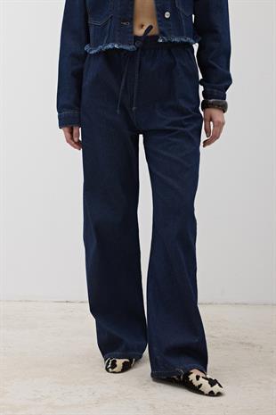 Beli Lastikli Kot Pantolon RİNS YIKAMA