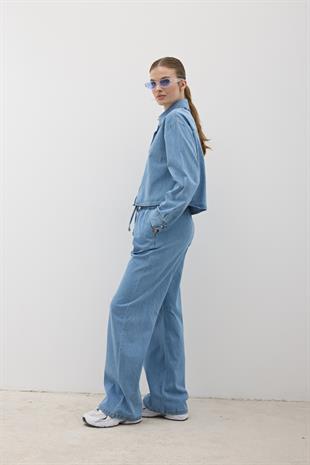 Beli Lastikli Kot Pantolon TAŞ YIKAMA