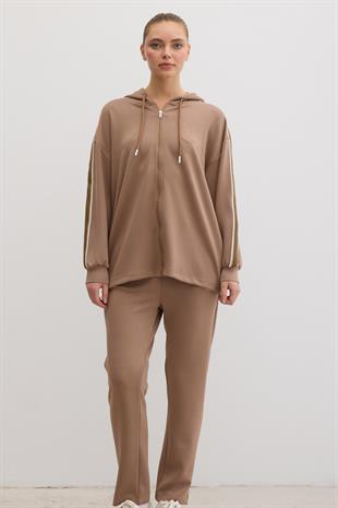 Beli Lastikli Oysho Pantolon KAHVE