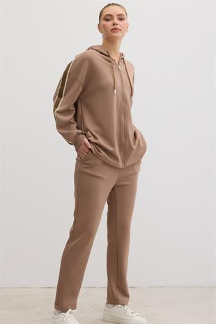 Beli Lastikli Oysho Pantolon KAHVE