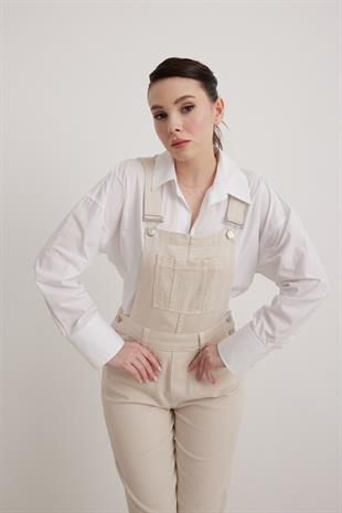 Gabardine Womens Salopet STONE