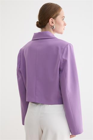 HÜRREM KUMAŞ KADIN CEKET LİLA