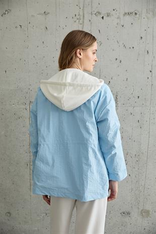 Kadın Garni Detaylı Linea Ceket MAVİ