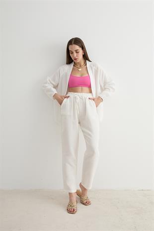 Kadın Müslin Gömlek EKRU