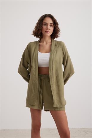 Kadın Müslin Gömlek HAKİ