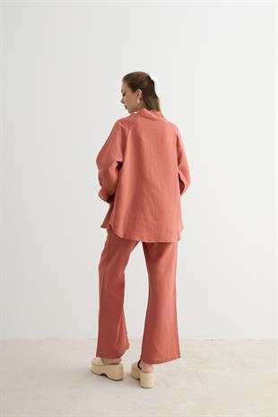 Kadın Müslin Gömlek KİREMİT