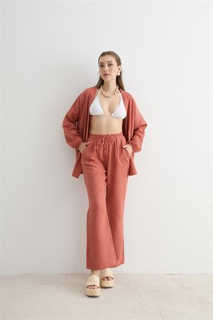 Kadın Müslin Gömlek KİREMİT