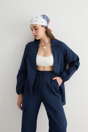 Kadın Müslin Gömlek LACİVERT