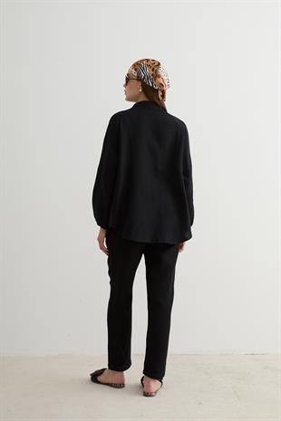 Kadın Müslin Gömlek SİYAH