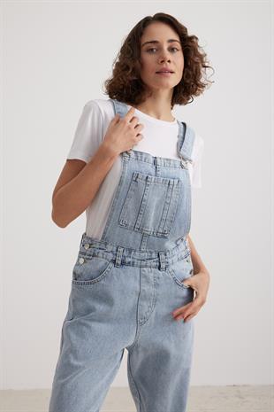 Womens Long Salopet BLUE