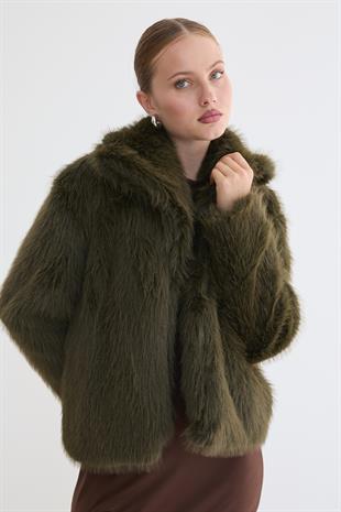 Kürklü Uzun Kollu Mont HAKİ