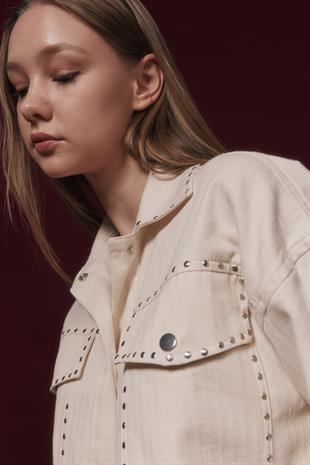 Taş Detaylı Ceket BALIKSIRTI