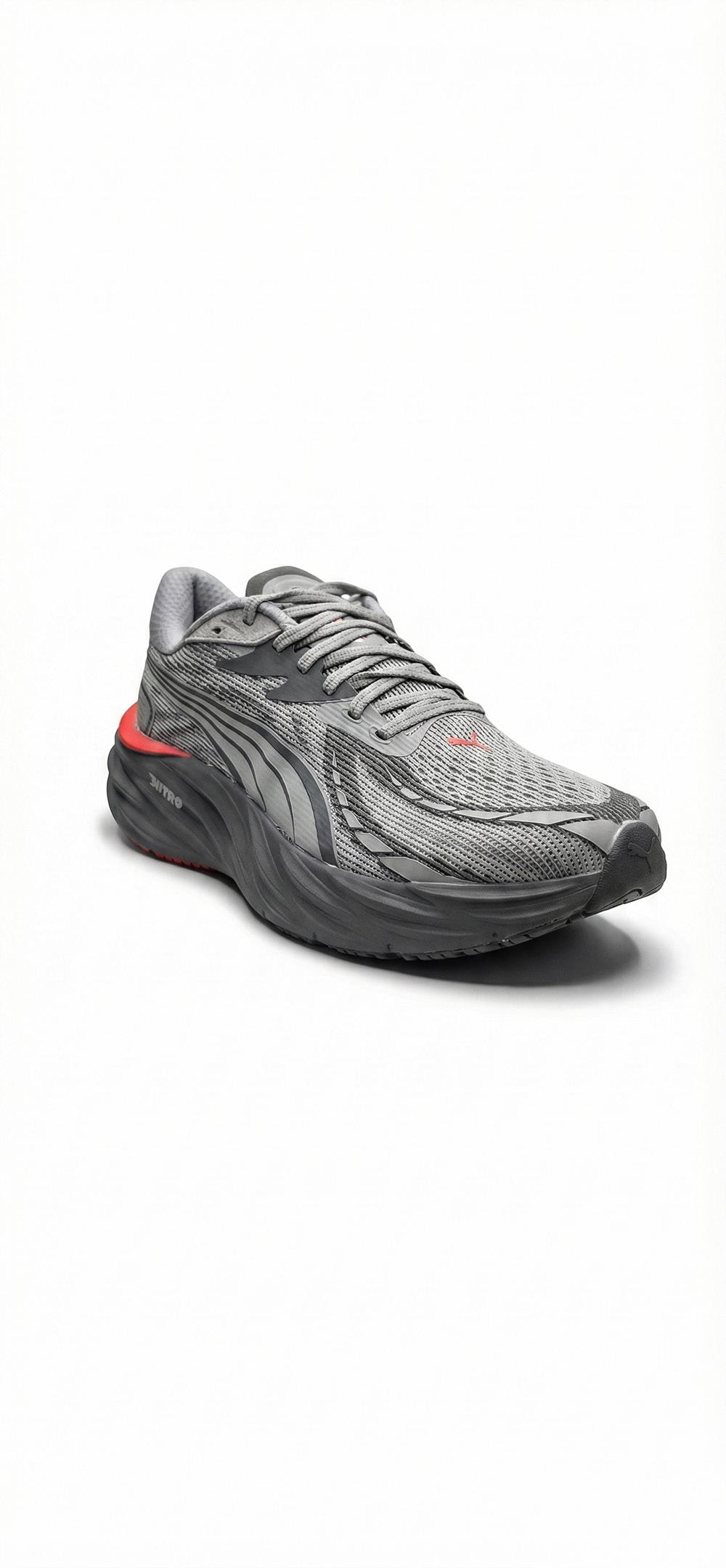 Puma Ayakkabı & Çanta Puma 311140 23 Velocity NITRO 4 Gri-Kırmızı Erkek Spor Ayakkabı