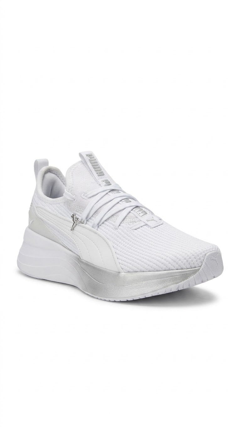 Puma Ayakkabı & Çanta Puma 313719 03 Softride Sabrina Polchro Wns Beyaz-Gümüş Kadın Spo