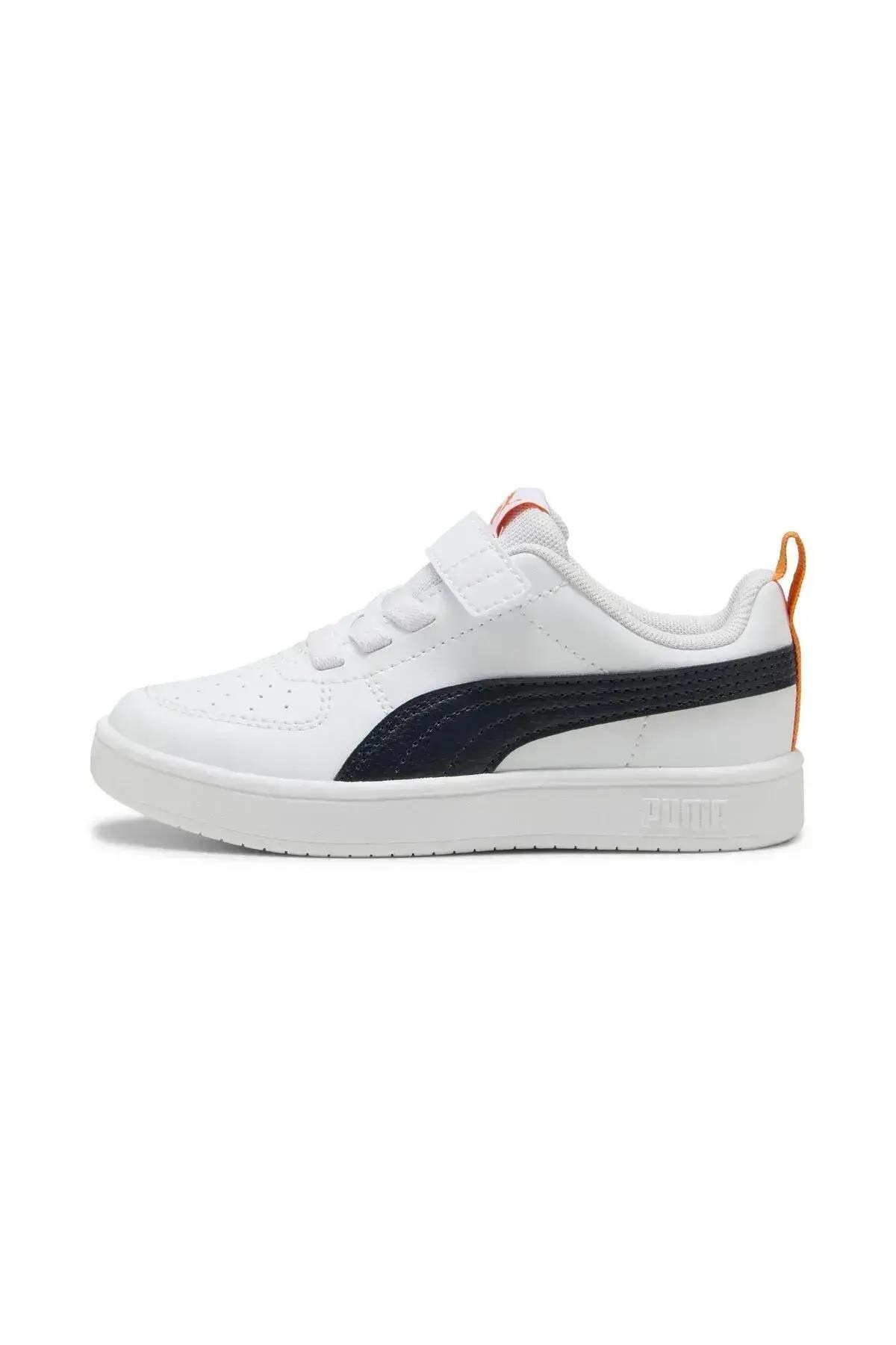 Puma Ayakkabı & Çanta Puma 385836 40 Rickie AC+ PS Beyaz-Siyah-Turuncu Erkek Çocuk Spor