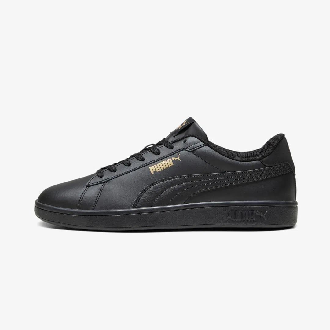 Puma Ayakkabı & Çanta Puma 390987 10 Smash 3.0 L Siyah-Gold-Siyah Kadın Spor Ayakkabı