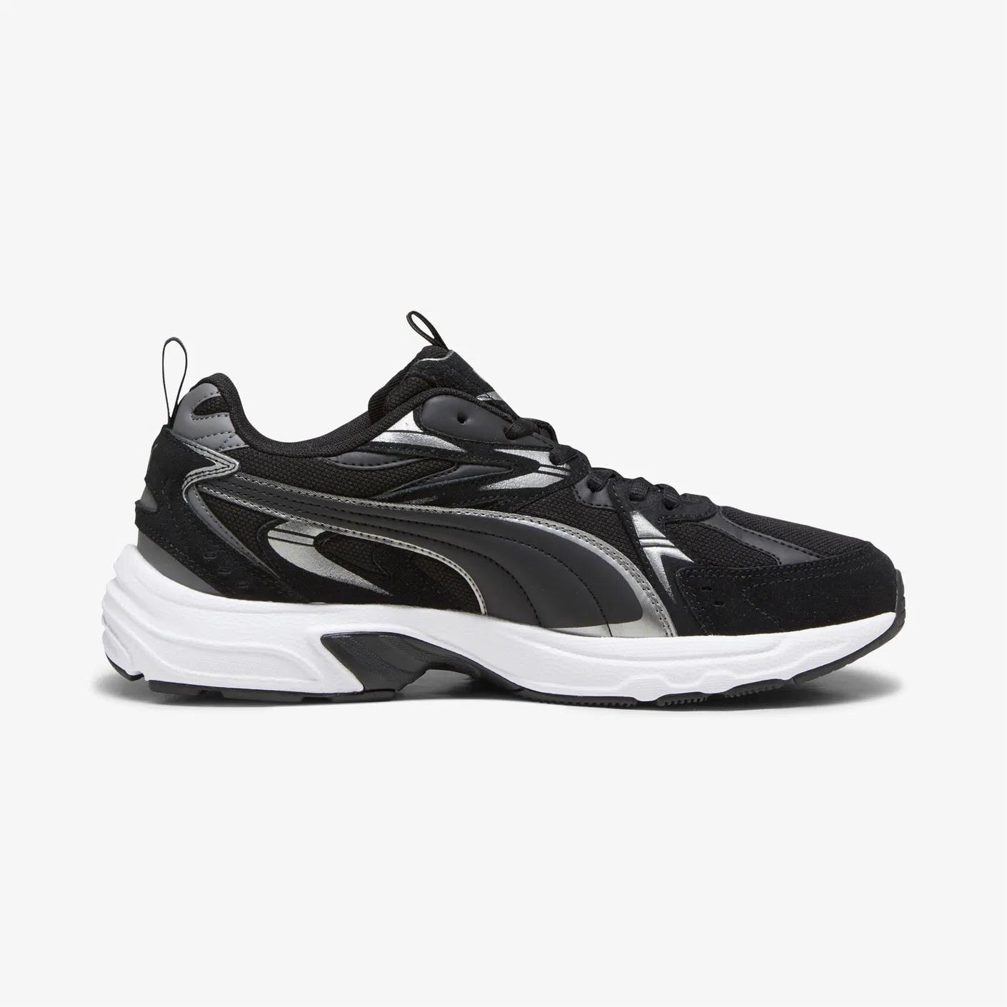 Puma Ayakkabı & Çanta Puma 393489 01 Milenio Tech Suede Siyah-Gümüş-K.Gri Erkek Spor Ay