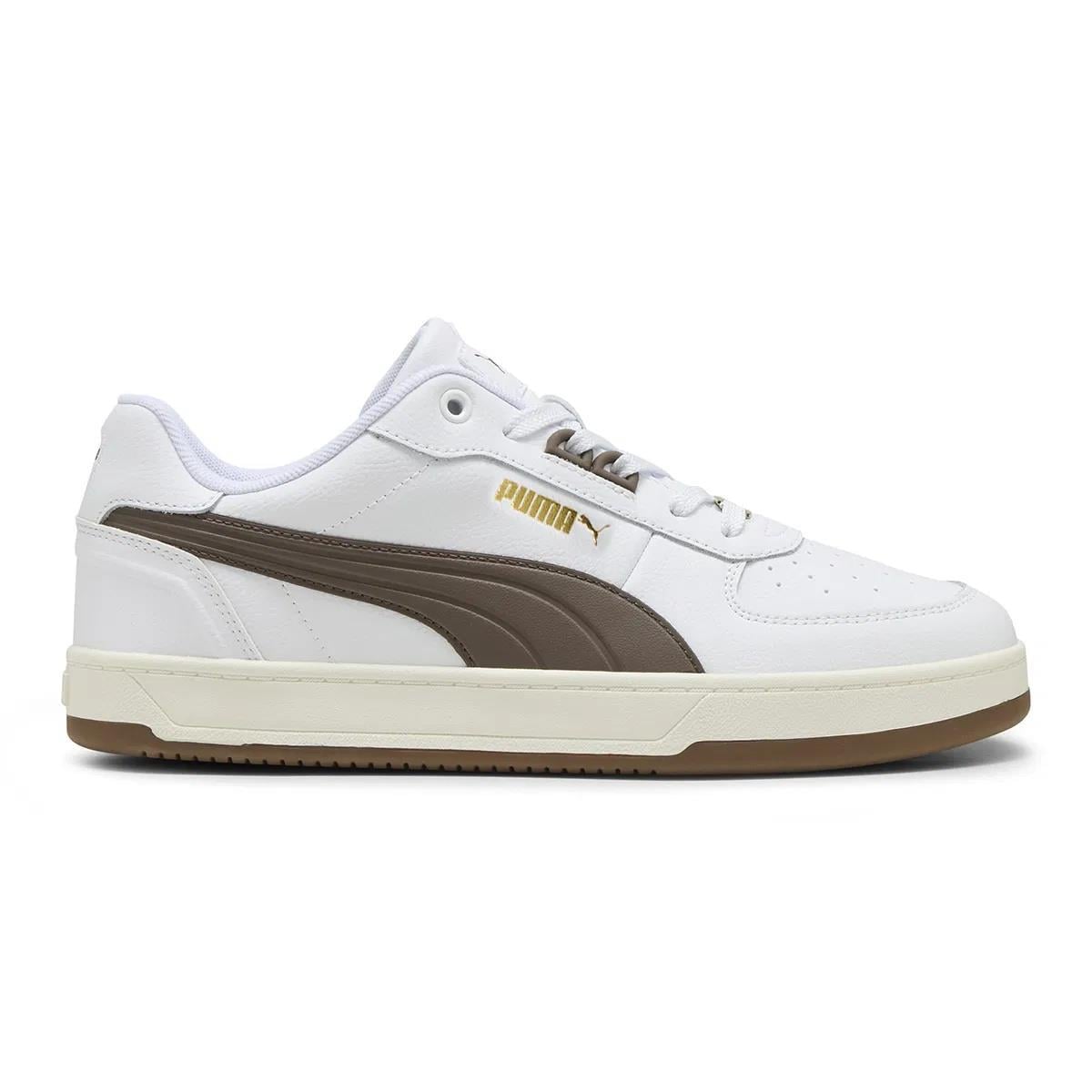 Puma Ayakkabı & Çanta Puma 395016 19 Caven 2.0 Lux Beyaz-Bronz-Kahverengi Erkek Spor Ay