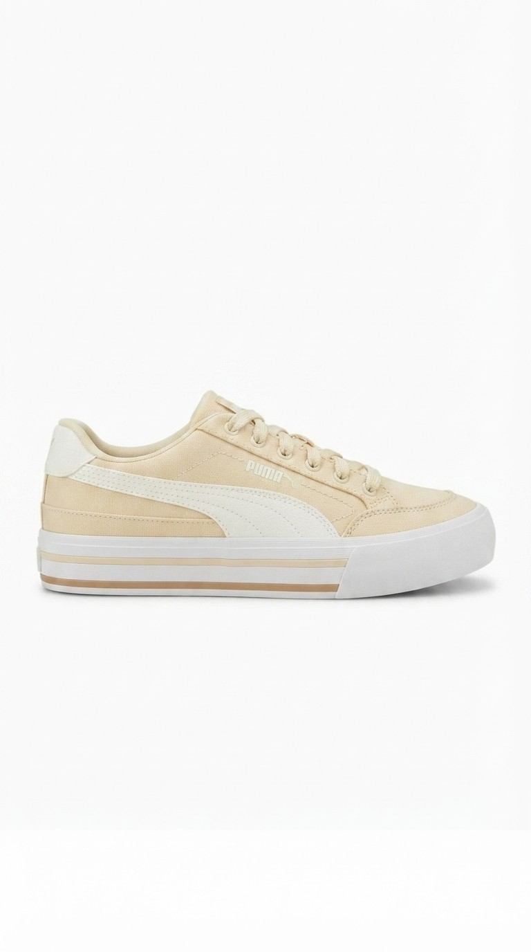 Puma Ayakkabı & Çanta Puma 396353 23 Court Classic Vulc FS Krem-Beyaz Kadın Spor Ayakka