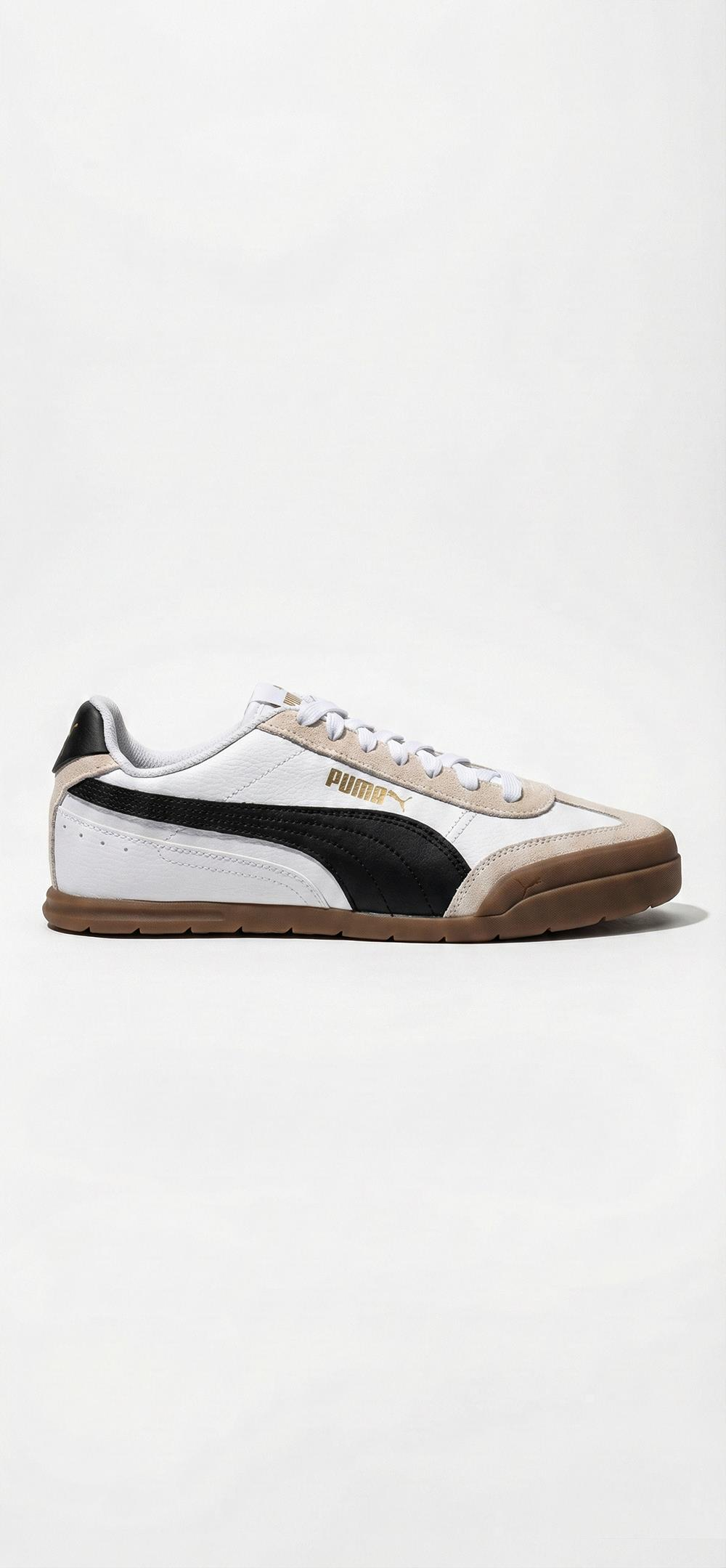 Puma Ayakkabı & Çanta Puma 402612 01 Super Turino Beyaz-Siyah Erkek Spor Ayakkabı