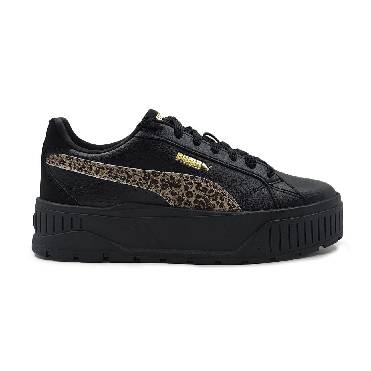 Puma Ayakkabı & Çanta Puma 402645 01 Karmen II Animal Flair Siyah-Leopar Kadın Spor Aya