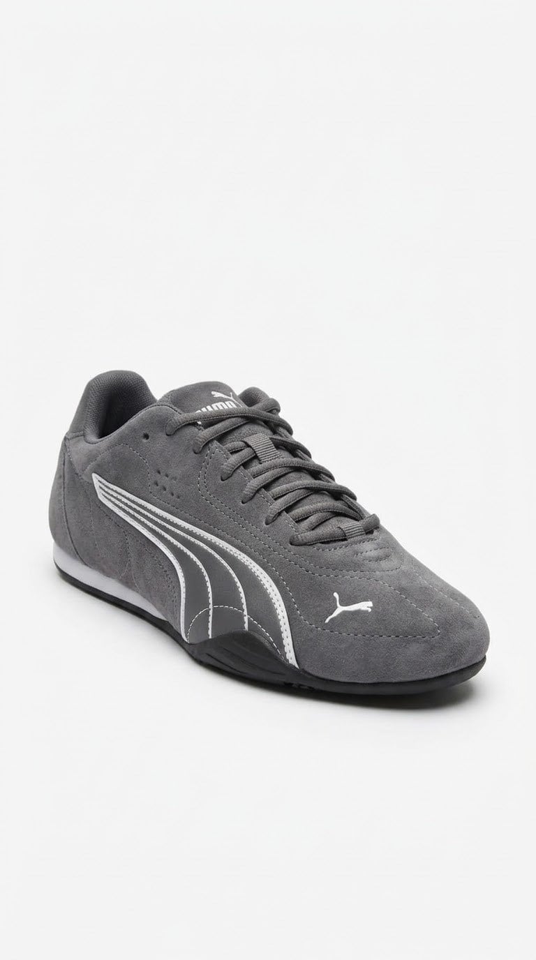 Puma Ayakkabı & Çanta Puma 402681 17 Catch SD Gri-Beyaz Süet Erkek Spor Ayakkabı