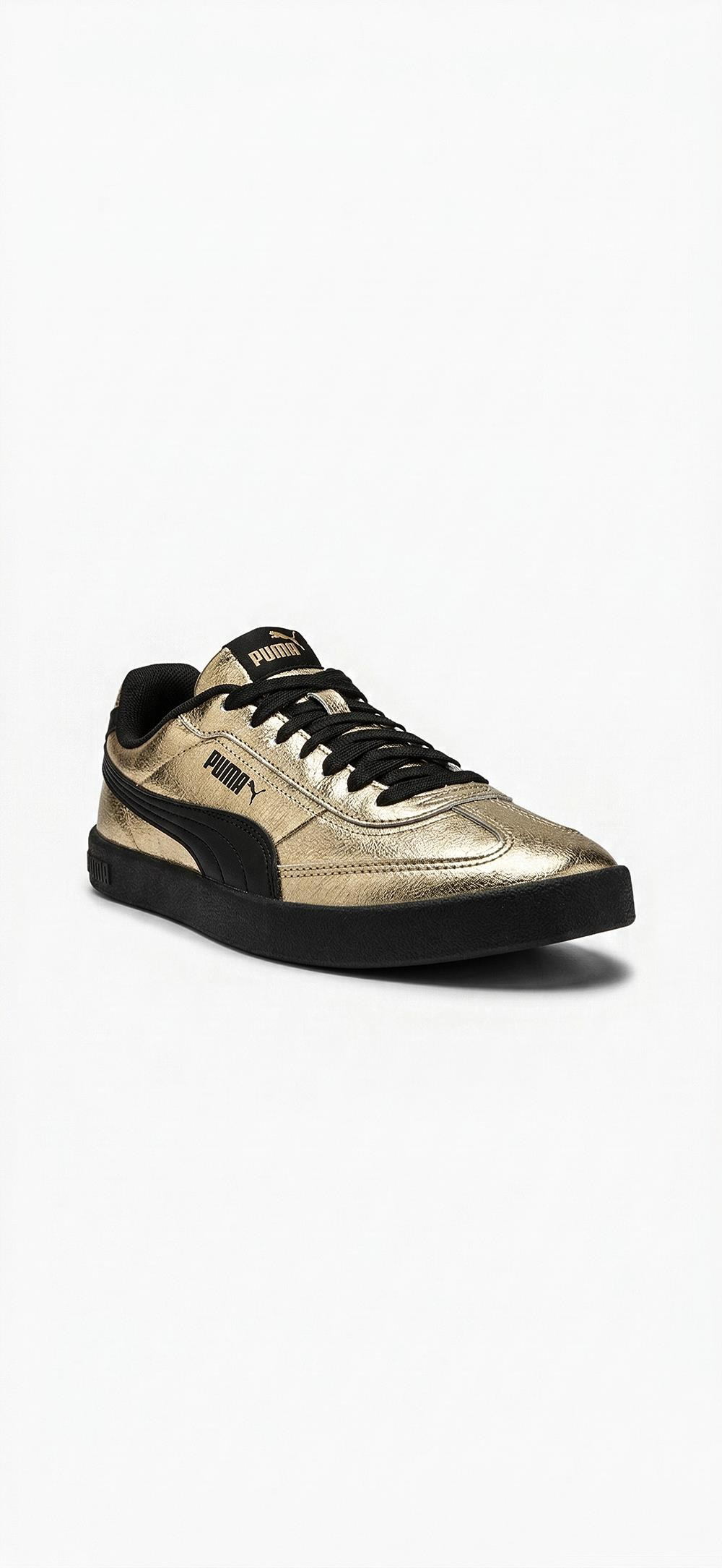Puma Ayakkabı & Çanta Puma 404461 01 Club II Era Metallic Gold-Siyah Kadın Spor Ayakkab