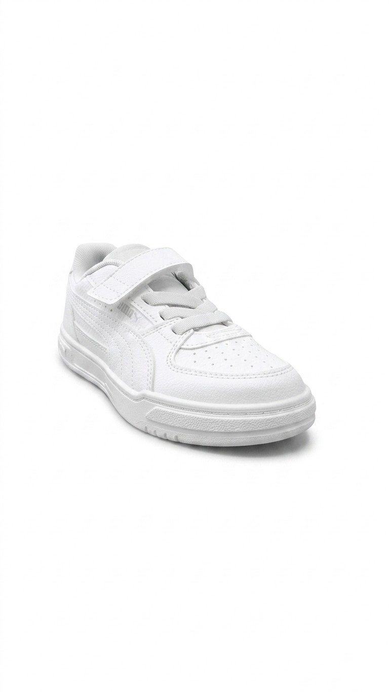 Puma Ayakkabı & Çanta Puma 406239 01 Caven III AC+PS Beyaz-Gümüş Çocuk Spor Ayakkabı