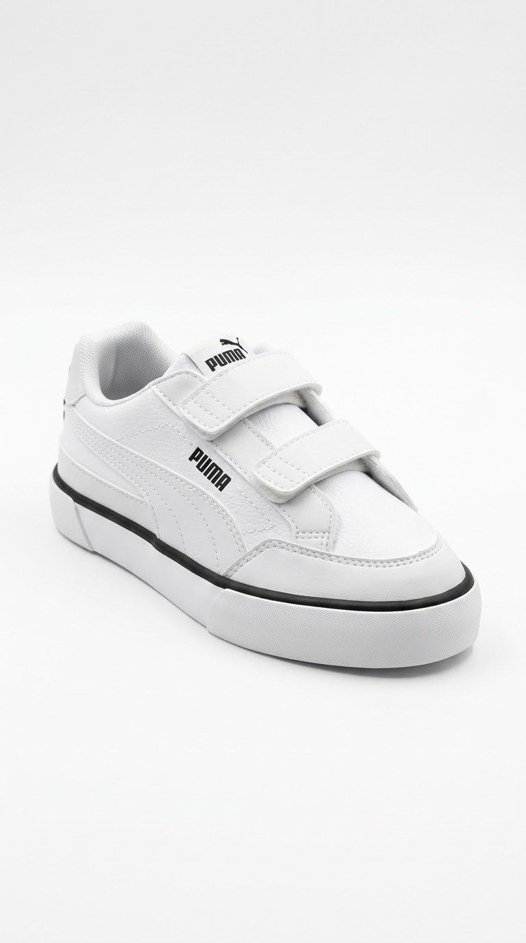 Puma Ayakkabı & Çanta Puma 407517 02 Court Classic Vulc Kids V PS Beyaz-Gri Çocuk Spor 
