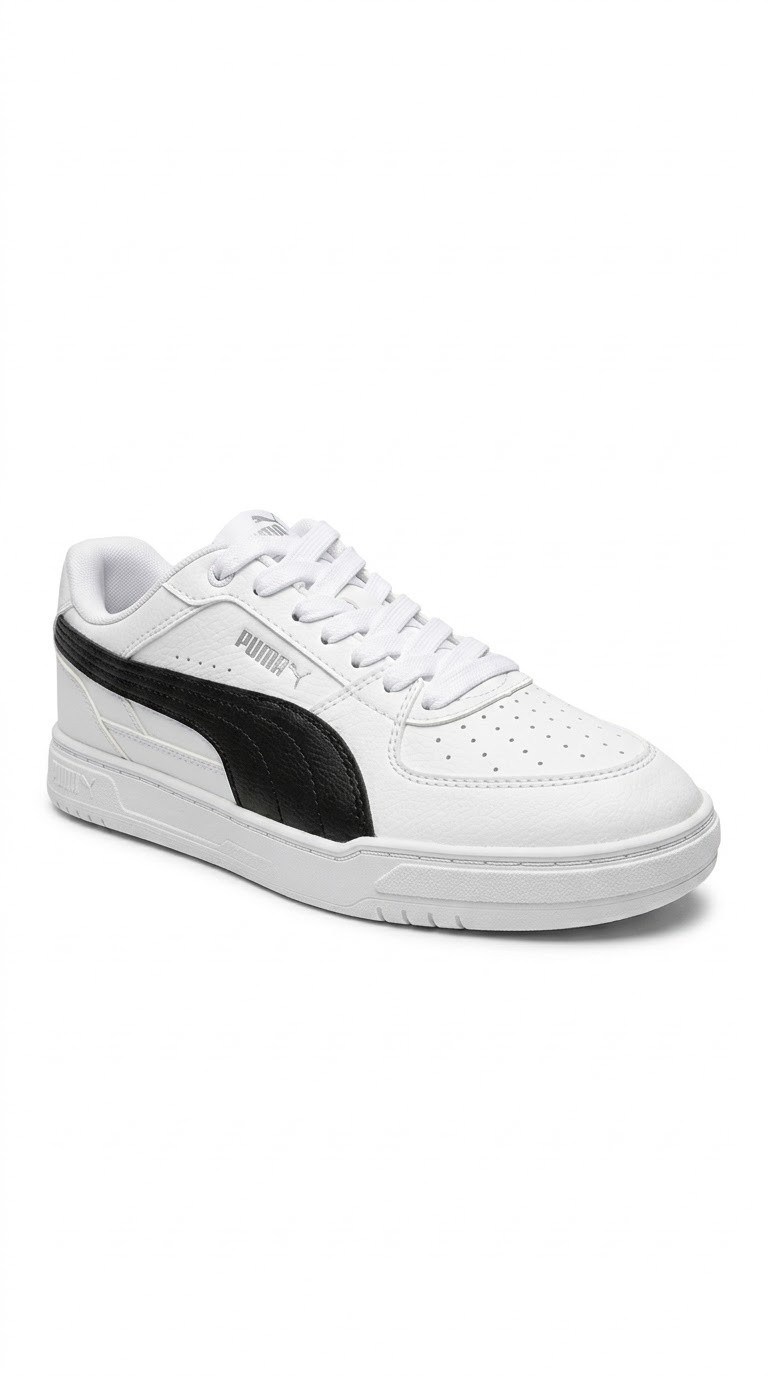 Puma Ayakkabı & Çanta Puma 409170 04 Caven III TDP Beyaz-Siyah-Gümüş Erkek Spor Ayakkab