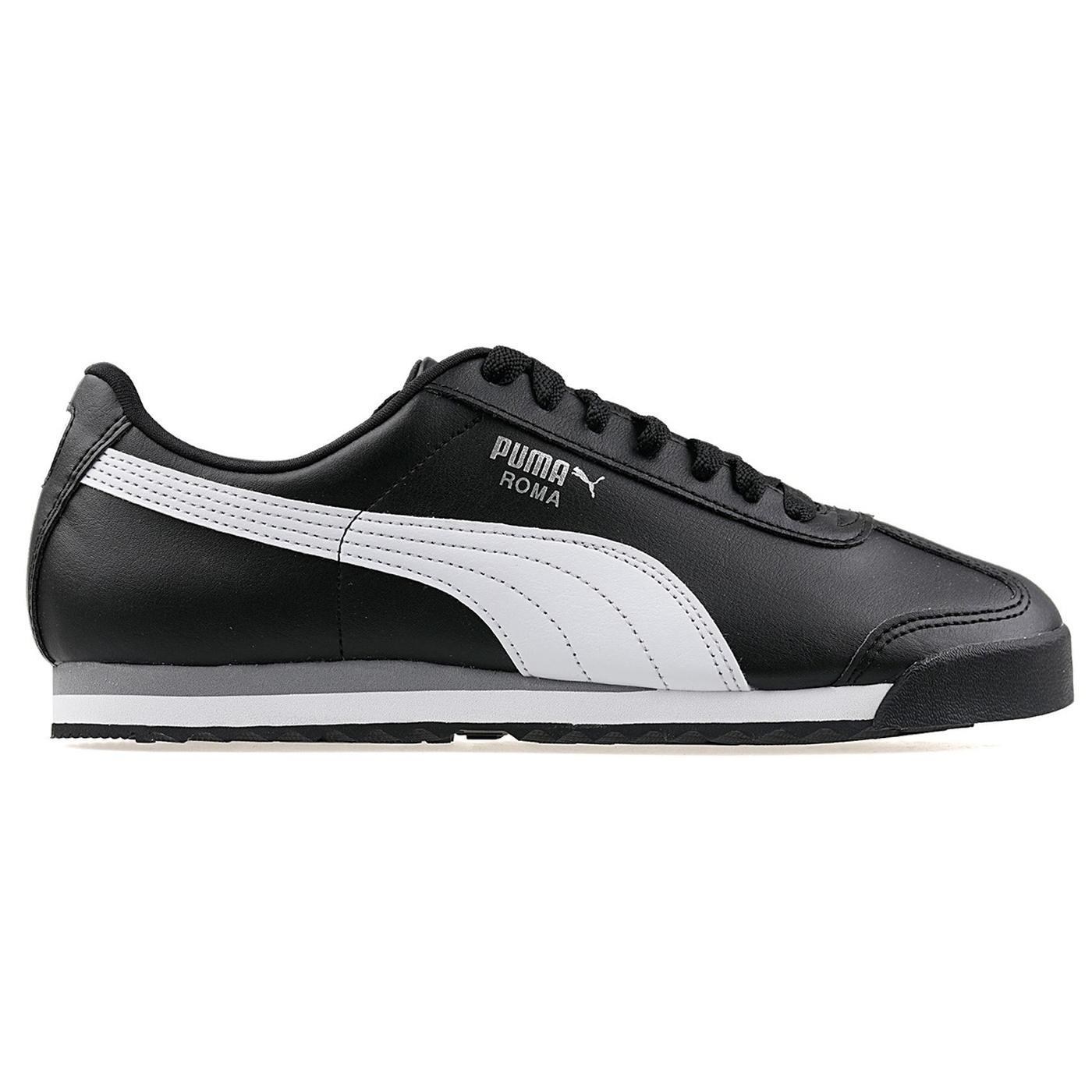 Puma Ayakkabı & Çanta Puma Roma Basic Jr 353572 11 Kadın Siyah-Beyaz Spor Ayakkabı