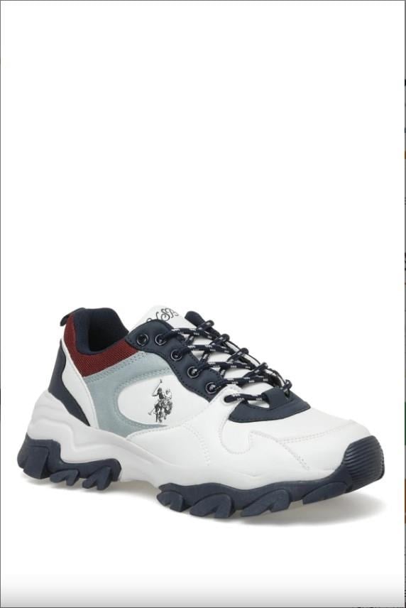 U.S. Polo Assn. Ayakkabı & Çanta U.S Polo Assn. 101172499 Tracky 2PR Beyaz-Mavi Kadın Spor Ayakkab