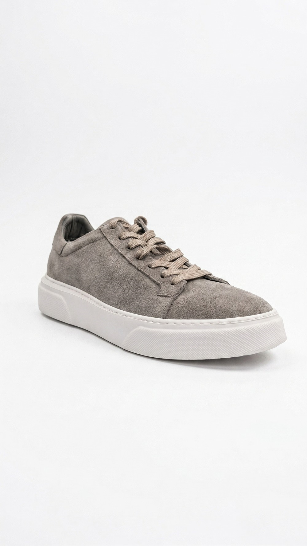 Ustalar Ayakkabı Ayakkabı & Çanta Gri-Beyaz Süet Hakiki Deri Sneaker Ayakkabı 632.2501